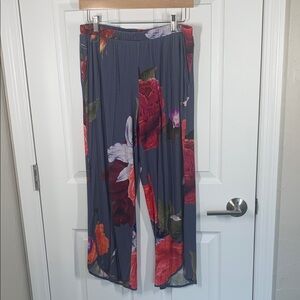 Soma cool nights blue floral pajama pants size medium